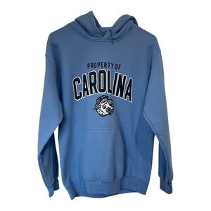 North Carolina Tar Heels UNC Hoodie Mens Small Gildan Pullover Blue Sweatshirt